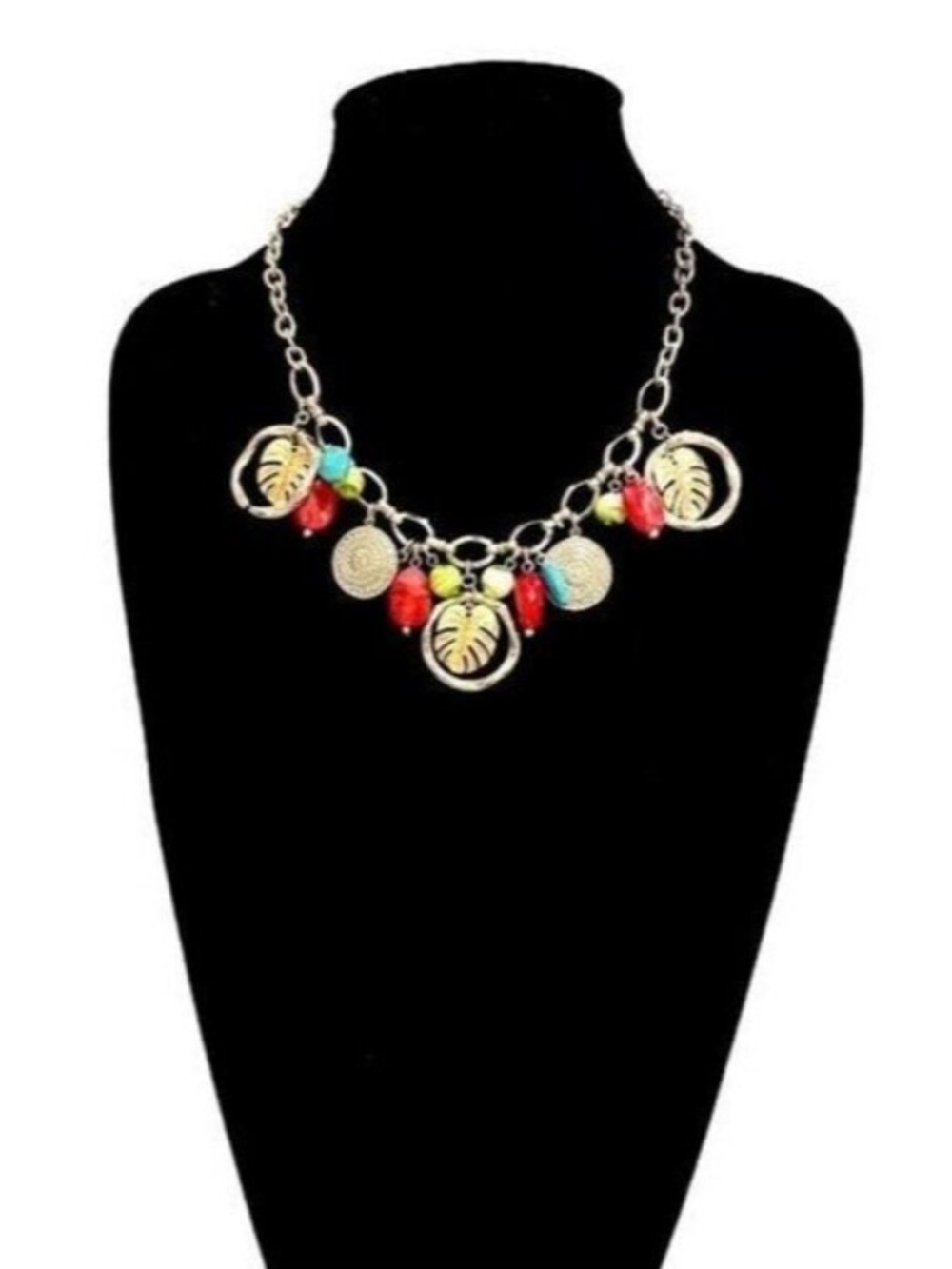 Chico's Tropical Charm Statement Necklace NWOT